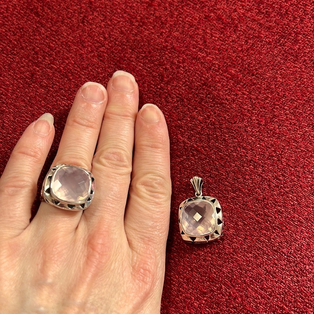 Sterling Silver Ring and Pendant Set